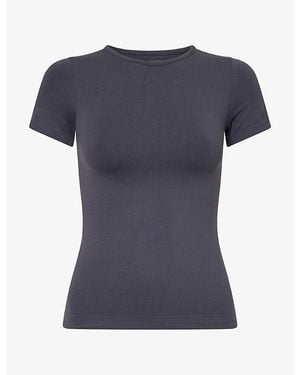 Skims Soft Smoothing Seamless Jersey T-Shirt - Blue