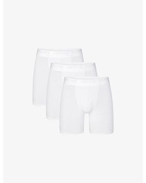 Skims Stretch Pack Of Three 5-Inch Modal-Jersey Boxer Briefs - White