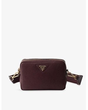 Prada Small Leather Shoulder Bag - Brown