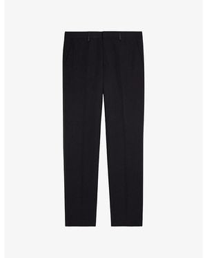 The Kooples Straight-Leg Regular-Fit Wool Trousers - Black