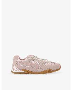 KG by Kurt Geiger Lather Suede And Mesh Sneakers - Pink