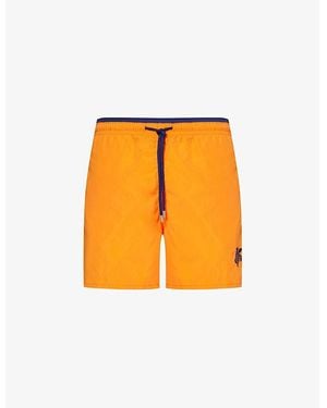 Vilebrequin Moka Logo-Embroidered Woven Swim Shorts - Orange