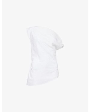 WE Are Tala Asymmetric Soft Linen Top - White