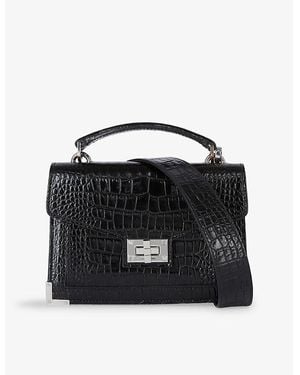 The Kooples Emily Vinyl-Effect Mini Leather Cross-Body Bag - Black