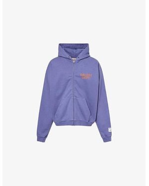 GALLERY DEPT. 90's Gd Logo Relaxed-Fit Cotton-Jersey Hoodie - Purple