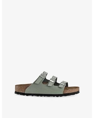 Birkenstock Florida Leather Sandals - Green