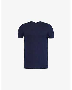 Zimmerli of Switzerland Regular-Fit Jersey T-Shirt - Blue