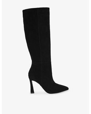 Kurt Geiger Annabel Suede Heeled Knee-High Boots - Black