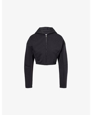 Nike Boxy-Fit Embroidered-Logo Woven Jacket - Blue