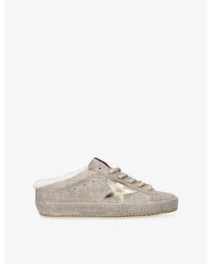Golden Goose Superstar Sabot 15835 Wool Blend Sabots - Natural