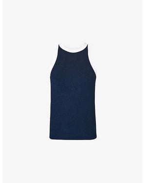 Sweaty Betty Harper Racer Modal-Jersey Vest Top - Blue