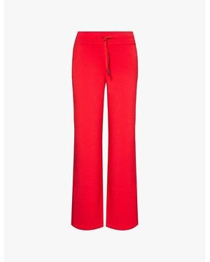 Spanx Spanx Airessentials Wide-Leg Stretch-Woven Jogging Bottoms - Red