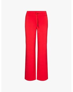Spanx Spanx Airessentials Wide-Leg Stretch-Woven Jogging Bottoms - Red