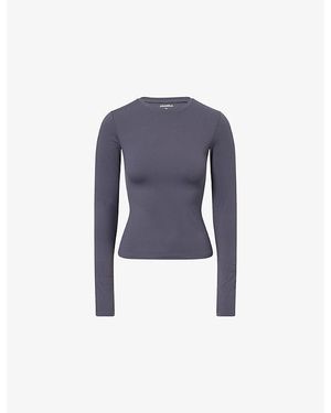 ADANOLA Ultimate Long-Sleeve Workout Top - Blue