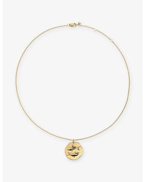 Monica Vinader Pisces Zodiac 18Ct Vermeil Pendant Necklace - Metallic
