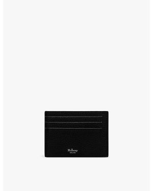 Mulberry Heritage Logo-Print Leather Card Holder - Black