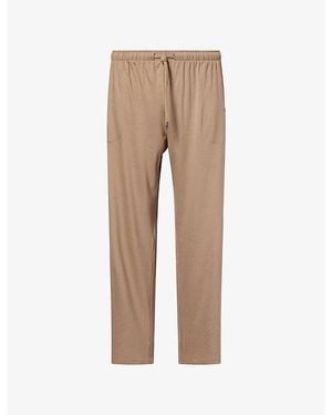 Derek Rose Basel Lounge Modal-Jersey Pants - Natural