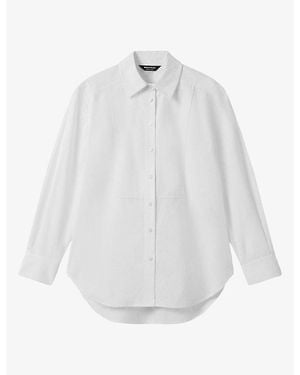 Whistles Bib Detail Cotton-Poplin Shirt - White