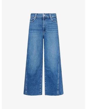 PAIGE Anessa Twisted Panel Cotton Denim Jeans - Blue