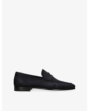 Magnanni Diezma Suede Penny Loafers - Black