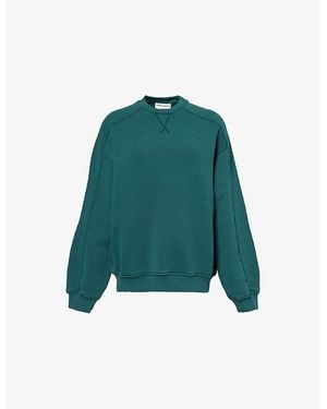 The Couture Club Laundered Classic Cotton-Jersey Sweatshirt - Green