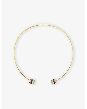 Boucheron Quatre Classique 18Ct- - Pvd And 0.62Ct Diamond Choker Necklace - Metallic