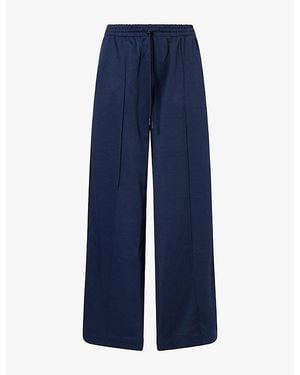 GOOD AMERICAN The Track Pant Cotton-Jersey Jogging Bottoms - Blue