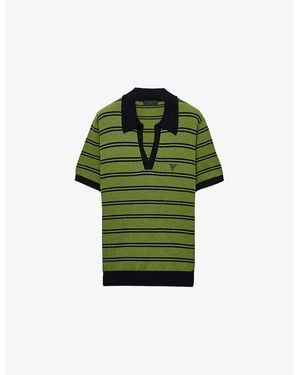 Prada Logo-Embellished Cotton Polo Shirt - Green