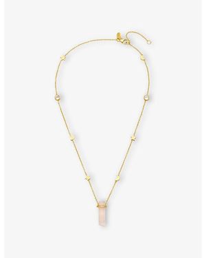 La Maison Du Couturier Assya London Cupid 18Ct Vermeil, Rose Quartz And Cubic Zirconia Necklace - White