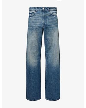 Dries Van Noten Peyter Straight-Leg Cotton Denim Jeans - Blue