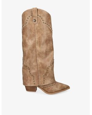 Steve Madden Streamline Leather Boots - Brown
