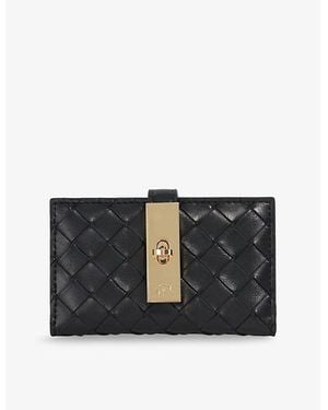 Dune Kassia Medium Quilted Leather Purse - Black