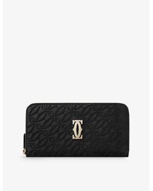 Cartier C De International Zipped Leather Wallet - Black