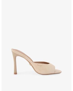 Carvela Kurt Geiger Isabella Heeled Suede Mules - White