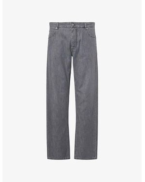 Bottega Veneta Faded-Wash Straight-Leg Denim Jeans - Gray