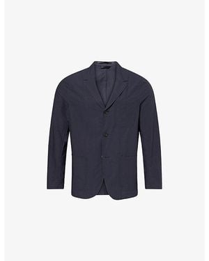 Sunspel Single-Breasted Lightweight Cotton Poplin Jacket - Blue