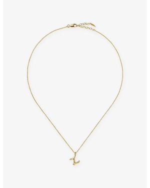 Missoma Curly Molten Mini Initial Z 18Ct Vermeil Necklace - Metallic