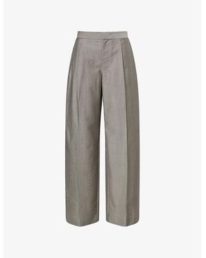 Alexander Wang Tailored Mid-Rise Wool-Blend Pants - Gray