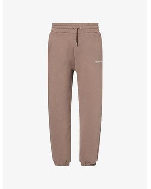MKI Miyuki-Zoku Uniform Brand-Print Cotton-Blend Jogging Bottoms - Brown