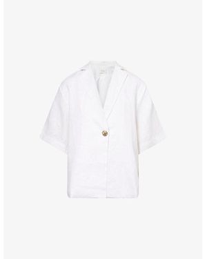 Dissh Nala Relaxed-Fit Linen Shirt - White