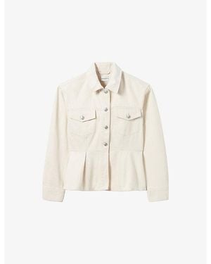 Claudie Pierlot Long-Sleeved Denim Jacket - White