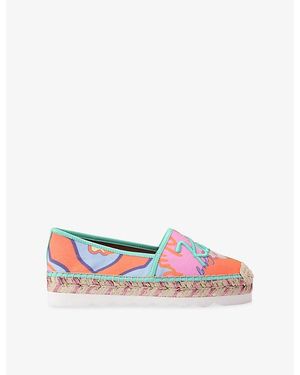 Kurt Geiger Kurt Printed Woven Espadrilles - Multicolour