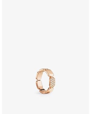Apm Monaco Dainty 18Ct Rose-Plated Alloy And Cubic Zirconia Ring - White