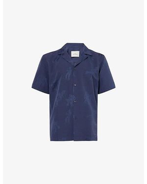 Les Deux Lesley Short-Sleeves Woven Shirt - Blue