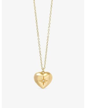 Astley Clarke Mini Heart 18Ct- Plated Sterling- Locket Necklace - Metallic
