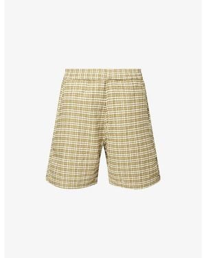Carhartt Kander Checked Cotton Shorts - Natural