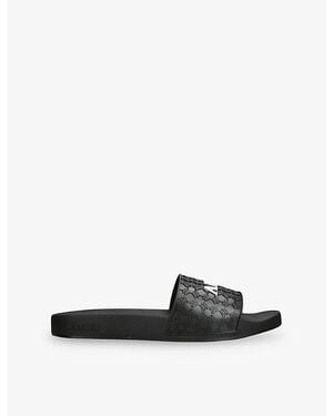 Amiri Logo Rubber Slides - Black