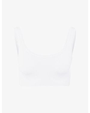 Hanro Touch Feeling Stretch-Jersey Crop Top - White