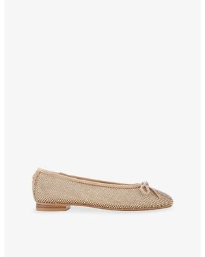 Carvela Kurt Geiger Emilia Mesh Ballet Flats - Natural