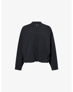 Nike 24.7 Impossiblysoft Zip-Through Stretch-Jersey Top - Blue